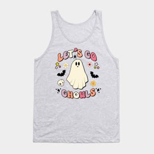 Kawaii Retro Halloween Ghost - Lets Go Ghouls Y2K Tank Top